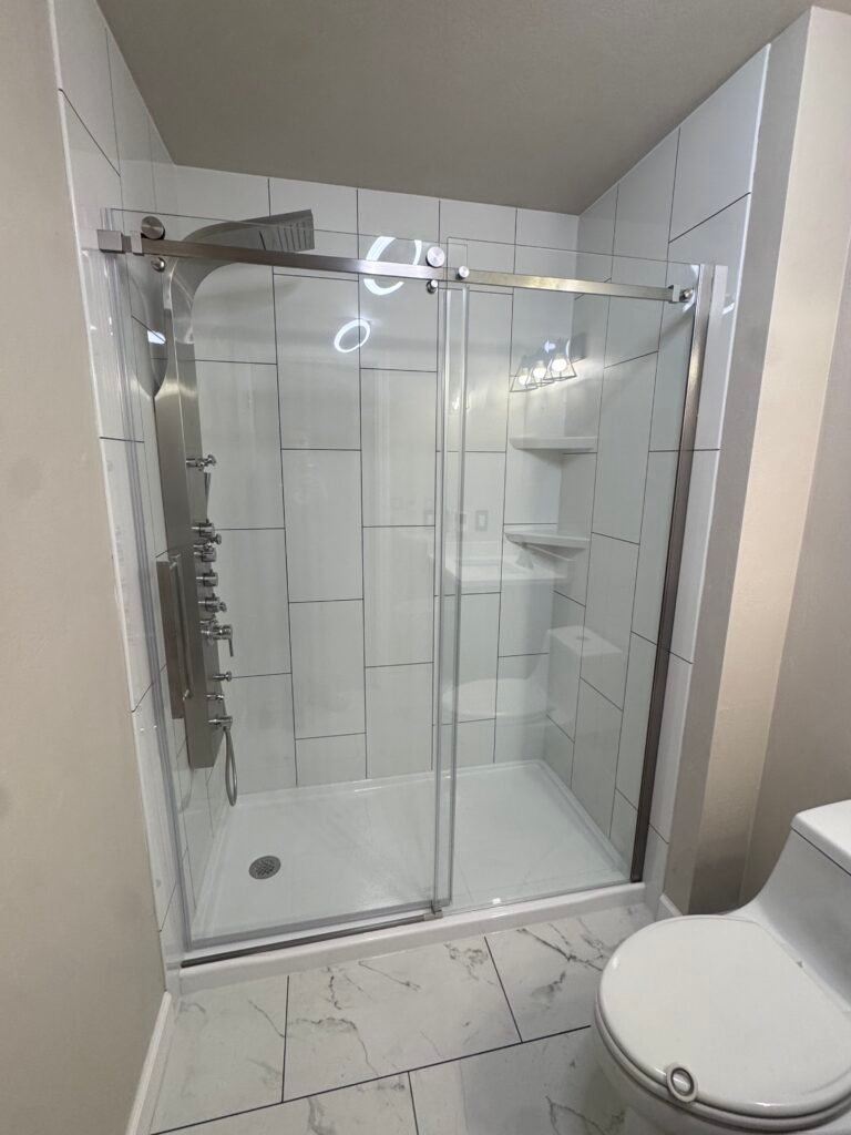 acrylic system walk in shower