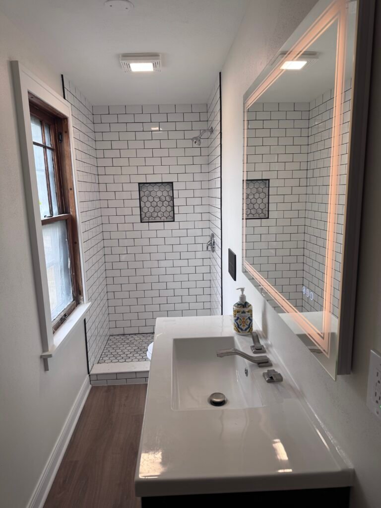 convert closet into bathroom